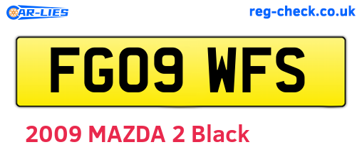 FG09WFS are the vehicle registration plates.