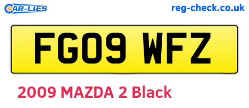 FG09WFZ are the vehicle registration plates.