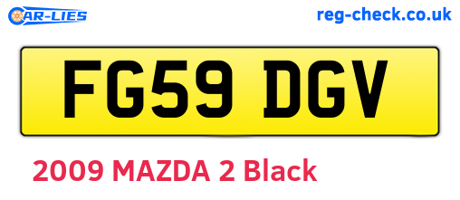 FG59DGV are the vehicle registration plates.