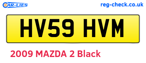 HV59HVM are the vehicle registration plates.