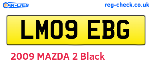 LM09EBG are the vehicle registration plates.