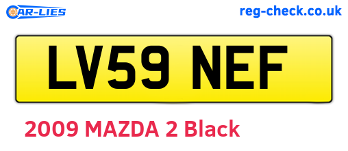 LV59NEF are the vehicle registration plates.