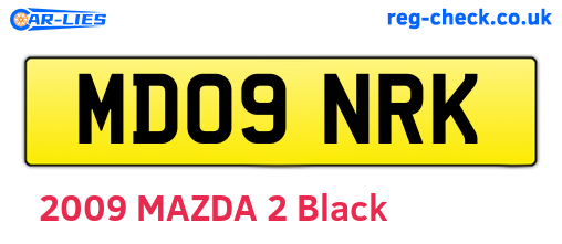 MD09NRK are the vehicle registration plates.