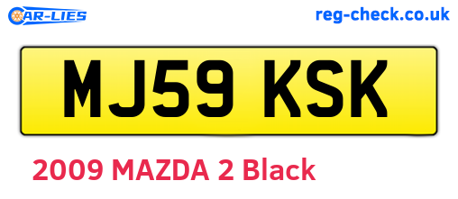 MJ59KSK are the vehicle registration plates.