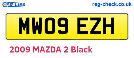 MW09EZH are the vehicle registration plates.