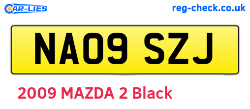 NA09SZJ are the vehicle registration plates.