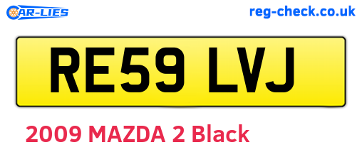 RE59LVJ are the vehicle registration plates.