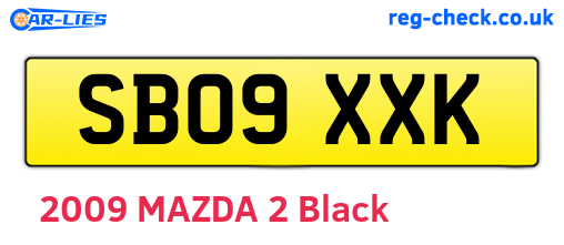 SB09XXK are the vehicle registration plates.