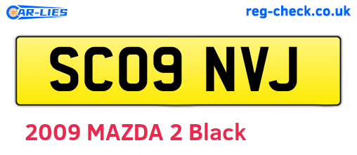 SC09NVJ are the vehicle registration plates.
