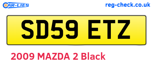 SD59ETZ are the vehicle registration plates.