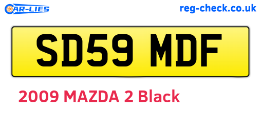 SD59MDF are the vehicle registration plates.