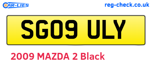 SG09ULY are the vehicle registration plates.