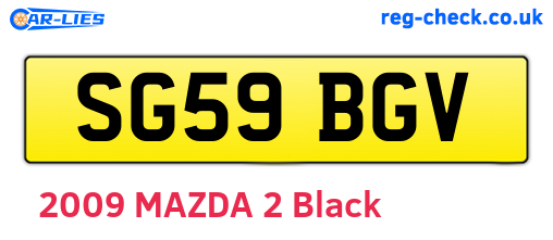 SG59BGV are the vehicle registration plates.