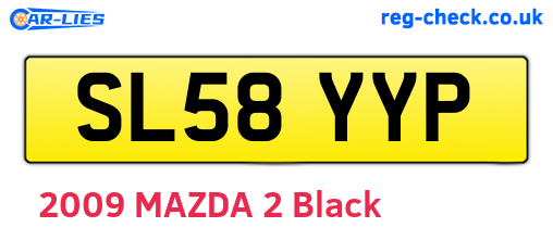 SL58YYP are the vehicle registration plates.