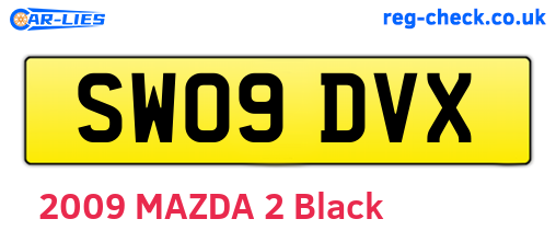 SW09DVX are the vehicle registration plates.