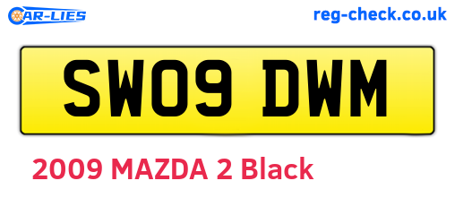 SW09DWM are the vehicle registration plates.