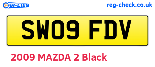 SW09FDV are the vehicle registration plates.