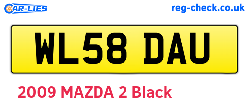 WL58DAU are the vehicle registration plates.