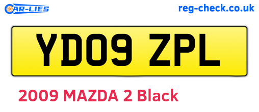 YD09ZPL are the vehicle registration plates.