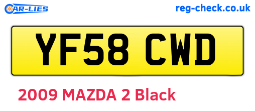 YF58CWD are the vehicle registration plates.