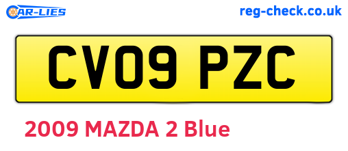CV09PZC are the vehicle registration plates.