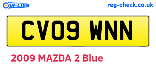 CV09WNN are the vehicle registration plates.