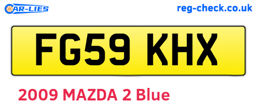 FG59KHX are the vehicle registration plates.