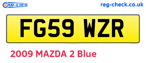 FG59WZR are the vehicle registration plates.