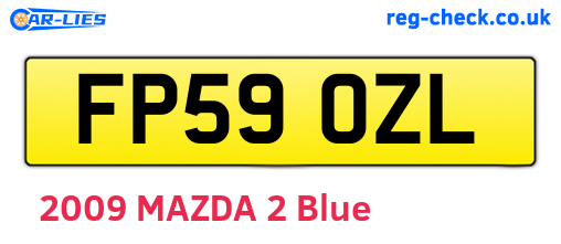 FP59OZL are the vehicle registration plates.