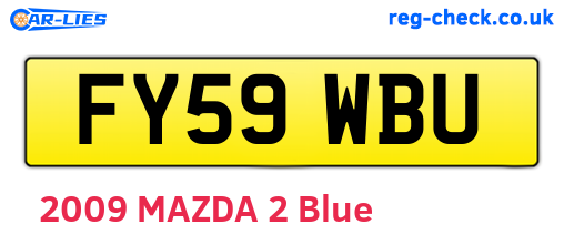 FY59WBU are the vehicle registration plates.