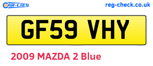 GF59VHY are the vehicle registration plates.