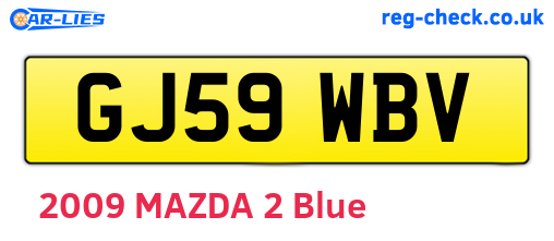 GJ59WBV are the vehicle registration plates.