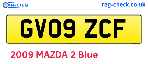 GV09ZCF are the vehicle registration plates.