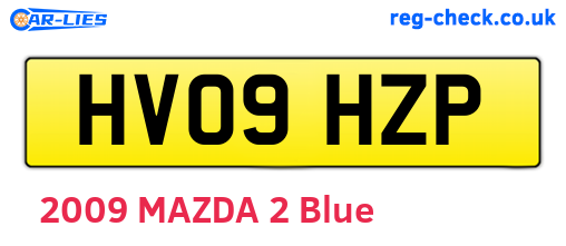 HV09HZP are the vehicle registration plates.
