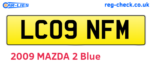 LC09NFM are the vehicle registration plates.