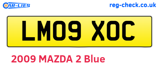 LM09XOC are the vehicle registration plates.