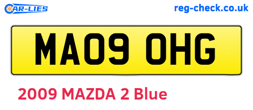 MA09OHG are the vehicle registration plates.