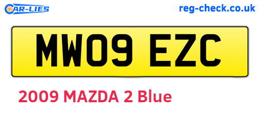 MW09EZC are the vehicle registration plates.