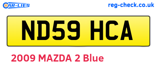 ND59HCA are the vehicle registration plates.