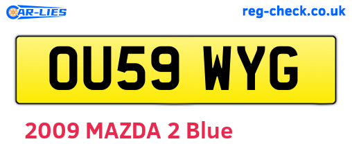 OU59WYG are the vehicle registration plates.
