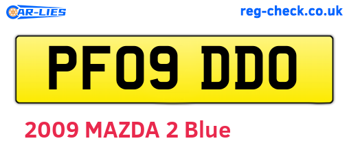 PF09DDO are the vehicle registration plates.