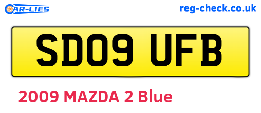 SD09UFB are the vehicle registration plates.