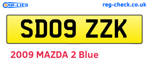 SD09ZZK are the vehicle registration plates.