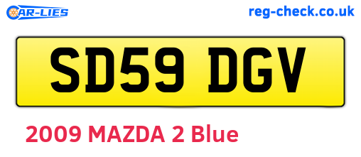 SD59DGV are the vehicle registration plates.