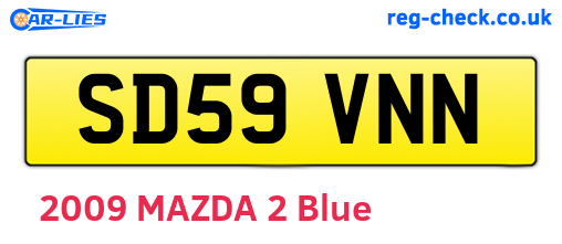 SD59VNN are the vehicle registration plates.