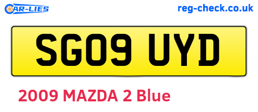 SG09UYD are the vehicle registration plates.