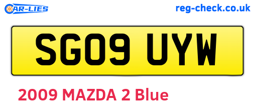 SG09UYW are the vehicle registration plates.