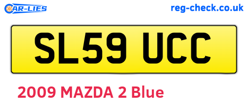SL59UCC are the vehicle registration plates.