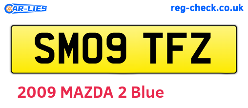 SM09TFZ are the vehicle registration plates.