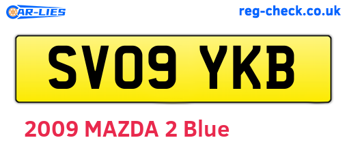 SV09YKB are the vehicle registration plates.
